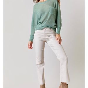 NWT Harper Heritage Frayed Kick Crop Colored Jeans